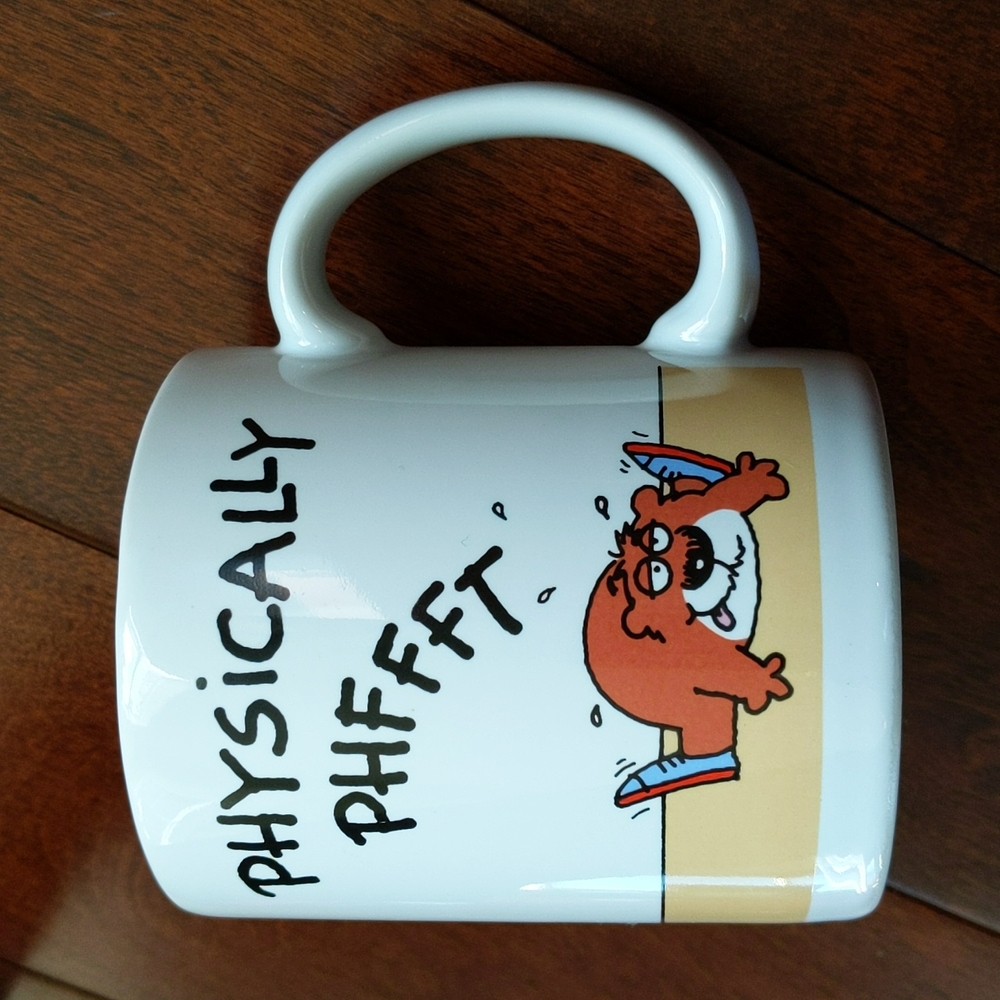 Sandra Boynton PHYSICALLY PHFFFT Mug Shoebox Greetings (Hallmark) 1987
